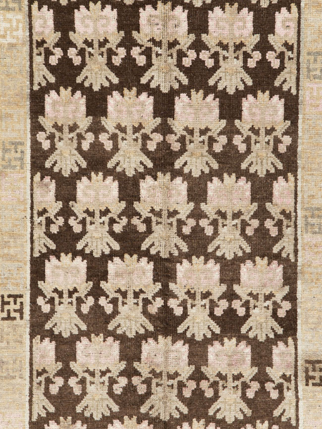 Vintage East Turkestan Khotan Carpet, No.17902 - Gsblank