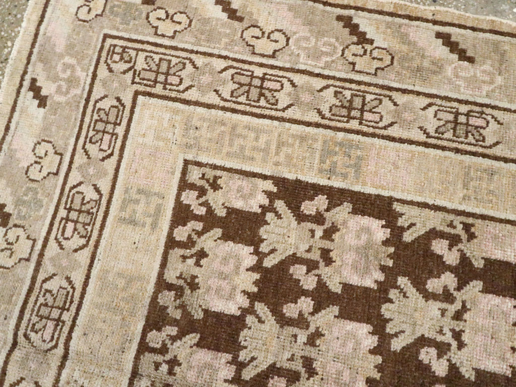 Vintage East Turkestan Khotan Carpet, No.17902 - Gsblank