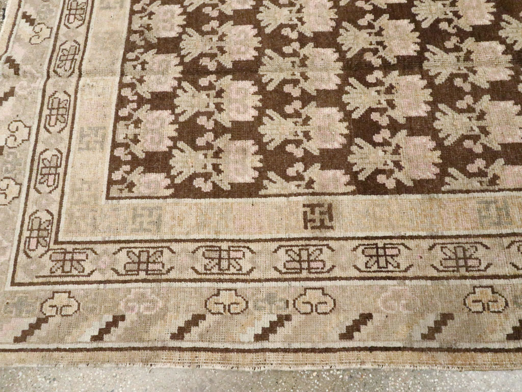 Vintage East Turkestan Khotan Carpet, No.17902 - Gsblank