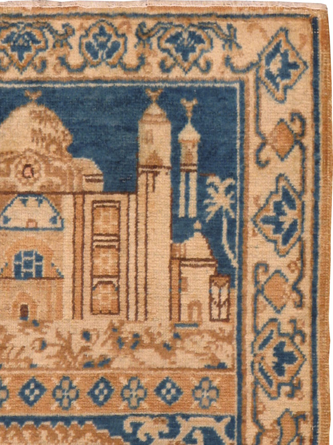 Vintage East Turkestan Khotna Pictorial Rug, No.17905 - Gsblank