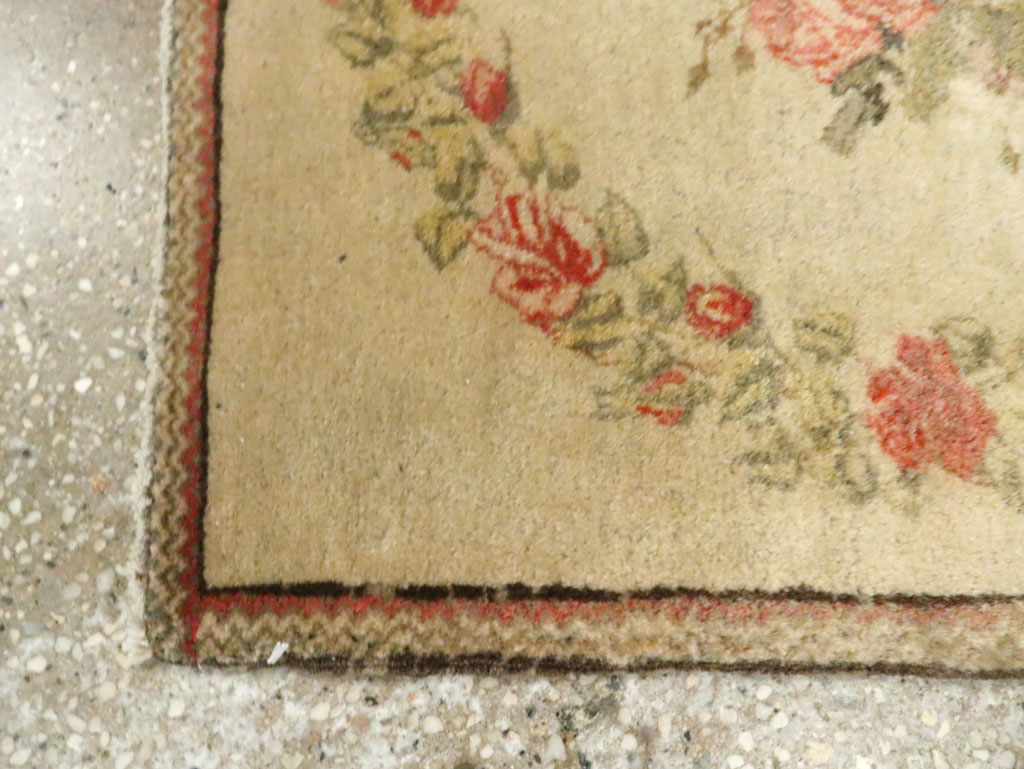 Antique Persian Kashan Throw Rug (Pair: 1 of 2), No.17930 - Gsblank