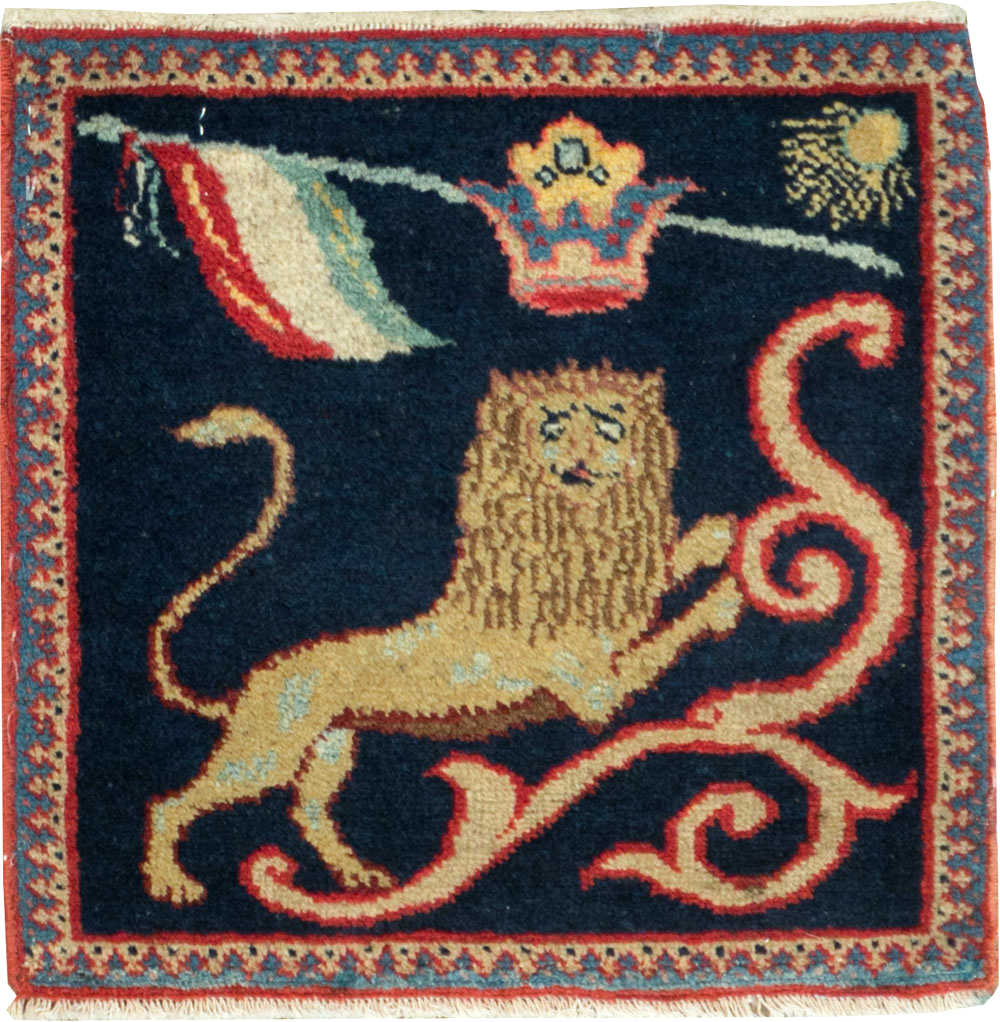 Antique Persian Souf Tabriz Pictorial Rug (Pair: 2 of 2), No.17942 - Gsblank