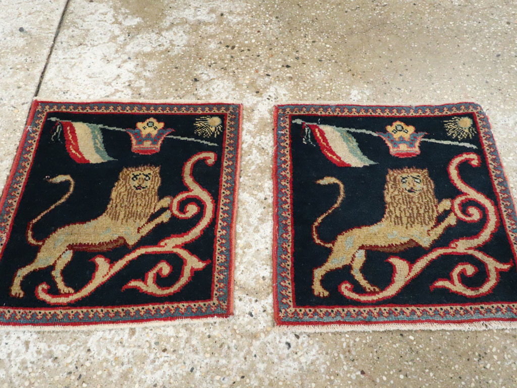 Antique Persian Souf Tabriz Pictorial Rug (Pair: 2 of 2), No.17942 - Gsblank