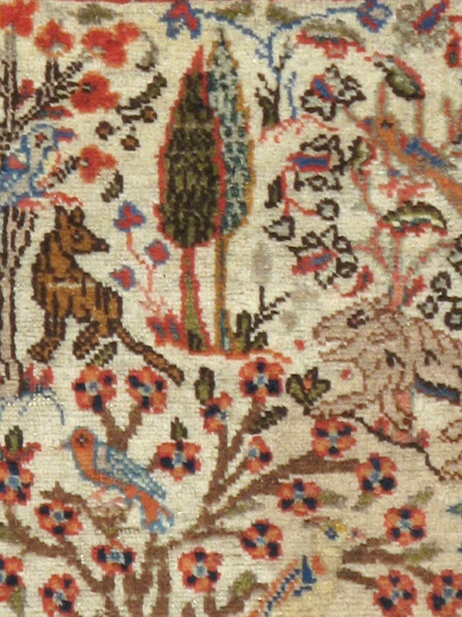 Vintage Persian Tabriz Pictorial Rug, No.17953 - Gsblank