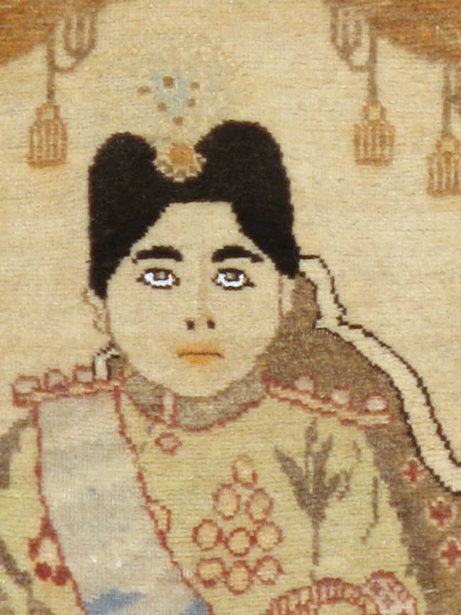 Antique Persian Tabriz Pictorial Rug (Pair: 1 of 2), No.17956 - Gsblank