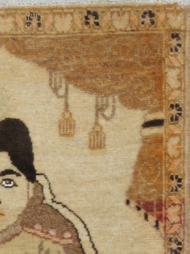 Antique Persian Tabriz Pictorial Rug (Pair: 1 of 2), No.17956 - Gsblank