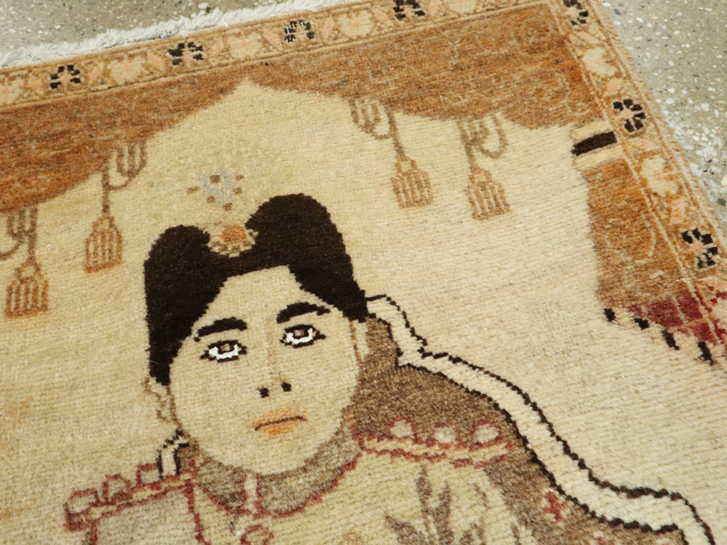 Antique Persian Tabriz Pictorial Rug (Pair: 1 of 2), No.17956 - Gsblank