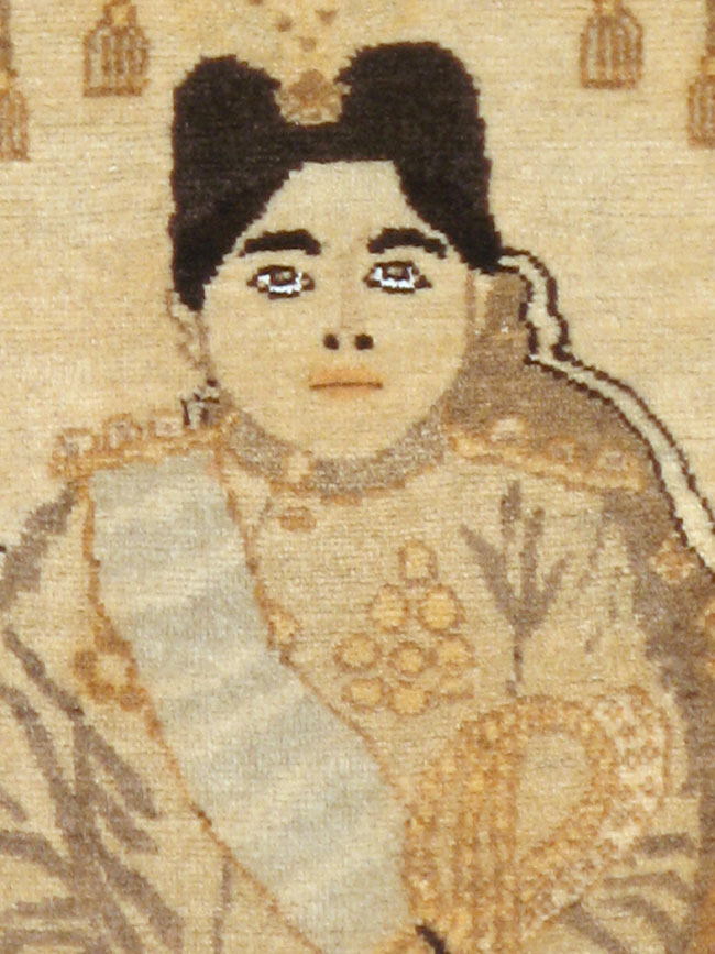 Antique Persian Tabriz Pictorial Rug (Pair: 2 of 2), No.17957 - Gsblank