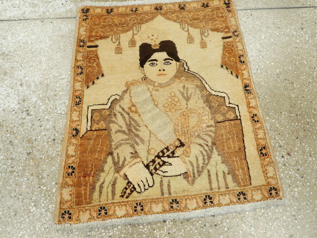 Antique Persian Tabriz Pictorial Rug (Pair: 2 of 2), No.17957 - Gsblank