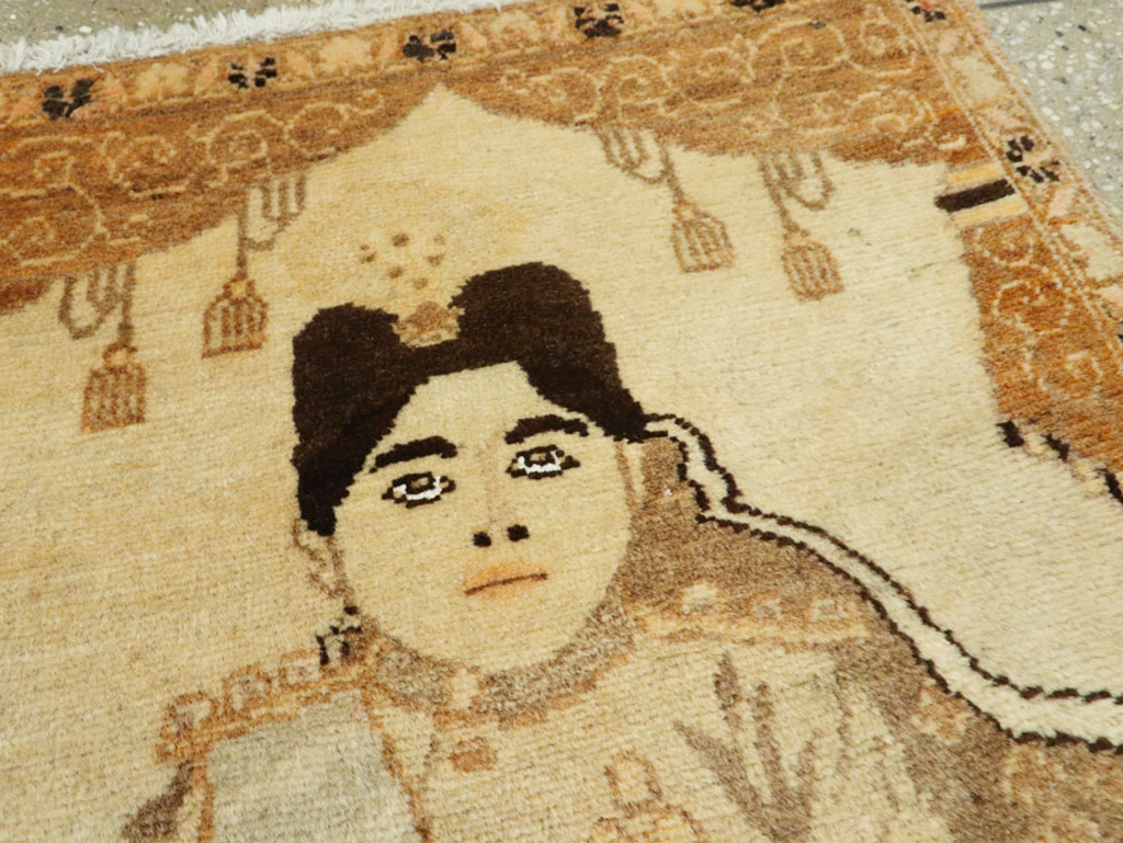 Antique Persian Tabriz Pictorial Rug (Pair: 2 of 2), No.17957 - Gsblank