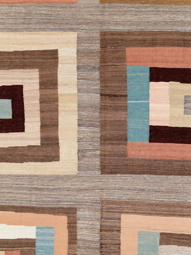 Modern Persian Flatweave Room Size Carpet, No.17967 - Gsblank