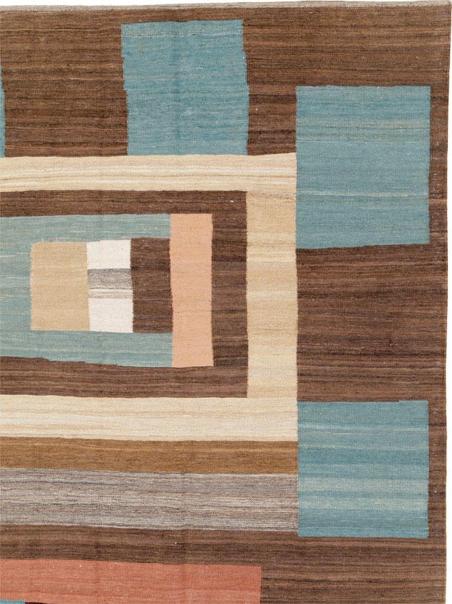 Modern Persian Flatweave Room Size Carpet, No.17967 - Gsblank