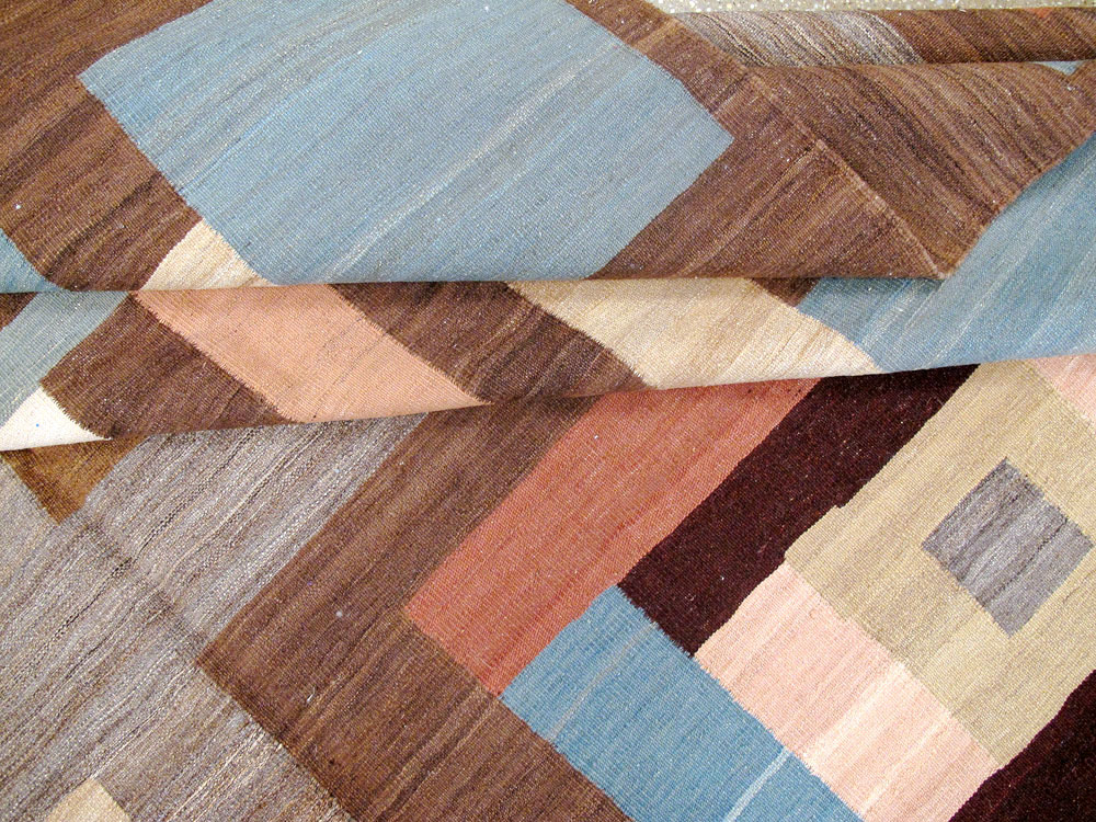 Modern Persian Flatweave Room Size Carpet, No.17967 - Gsblank