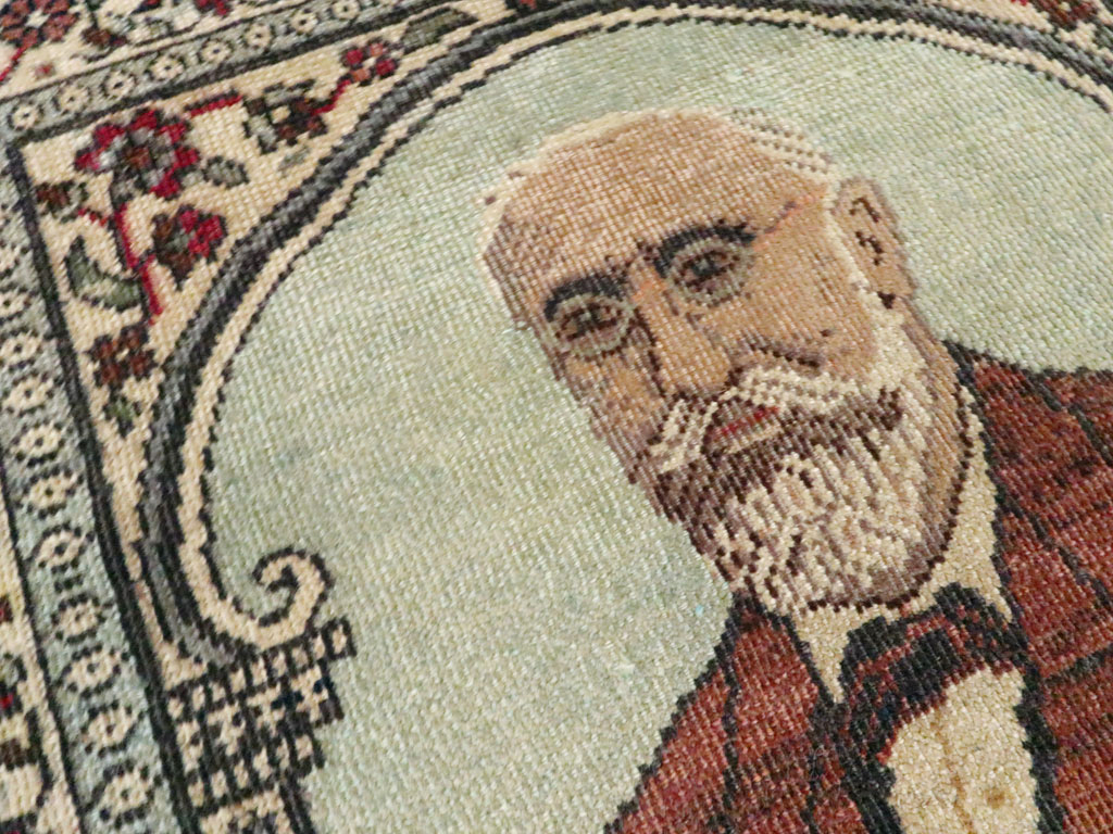 Antique Persian Tabriz Pictorial Rug, No.18006 - Gsblank