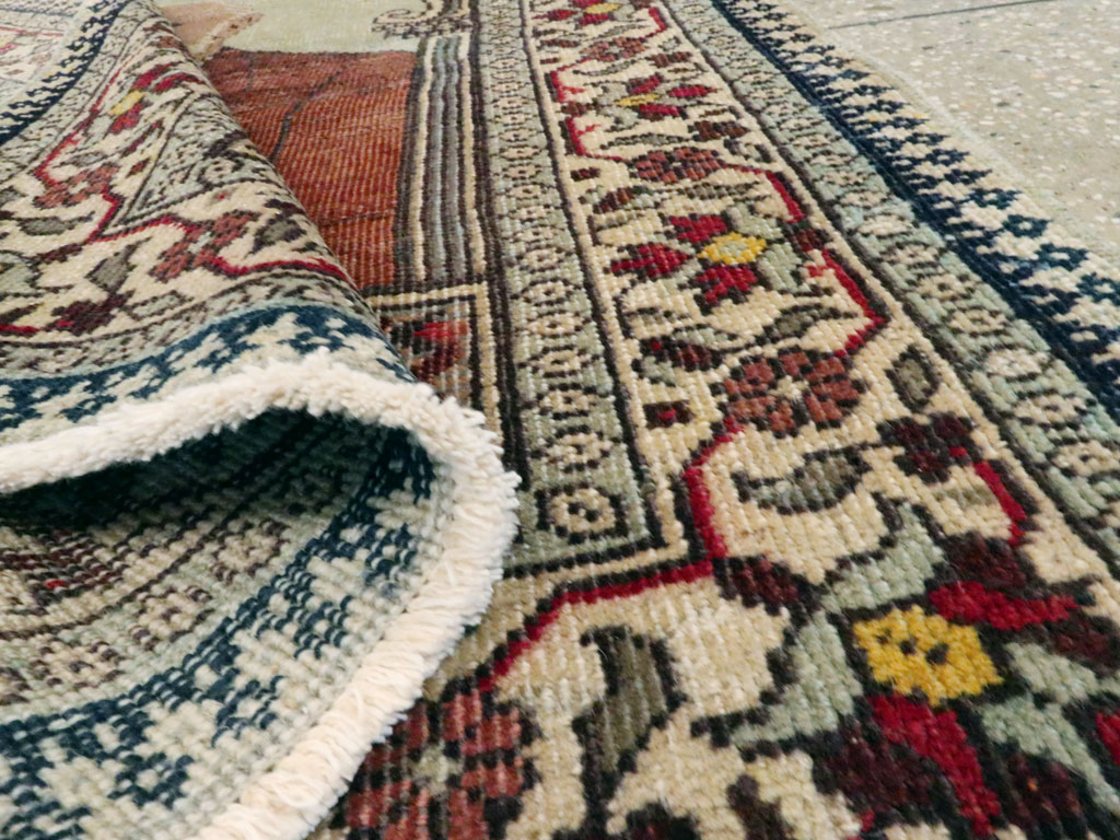 Antique Persian Tabriz Pictorial Rug, No.18006 - Gsblank