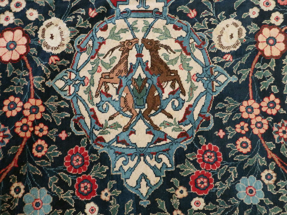 Antique Persian Mashad Pictorial Carpet, No.18016 - Gsblank