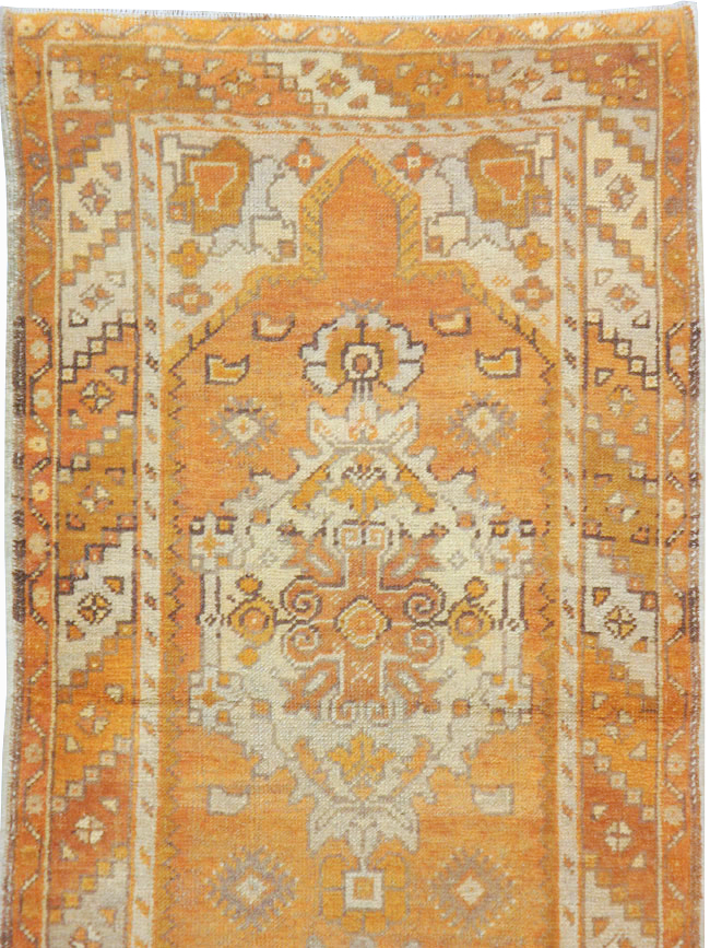 Antique Turkish Oushak Runner, No.18037 - Gsblank
