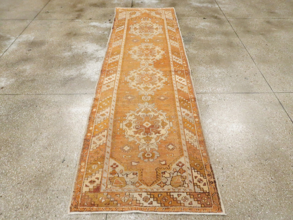 Antique Turkish Oushak Runner, No.18037 - Gsblank