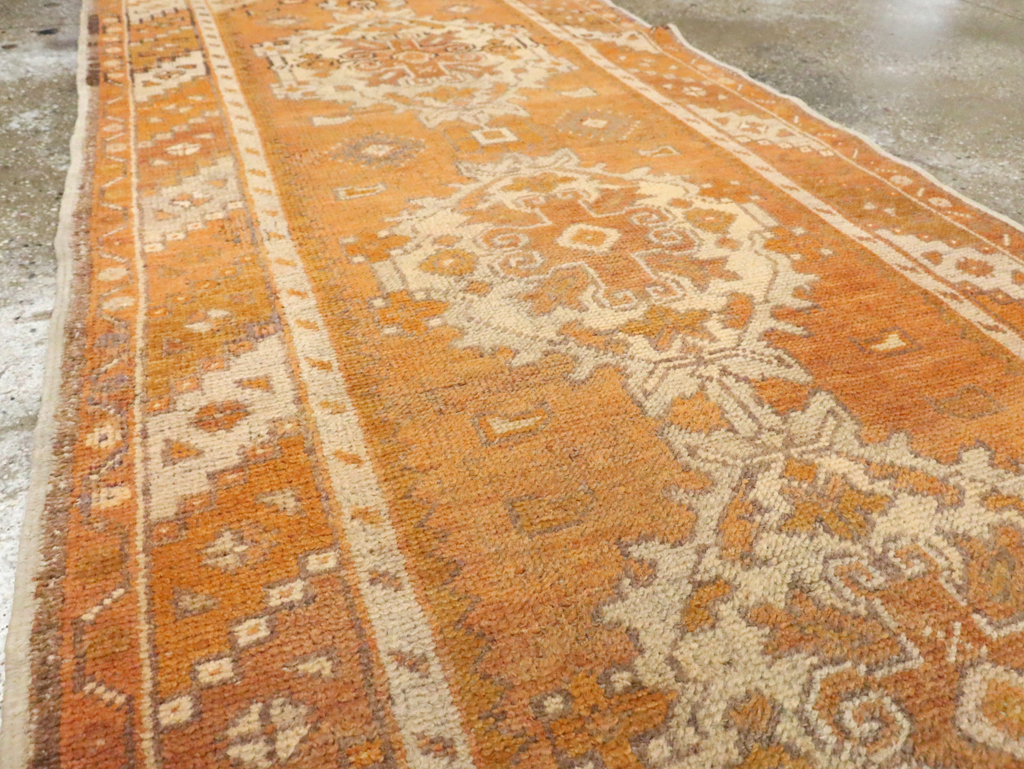 Antique Turkish Oushak Runner, No.18037 - Gsblank