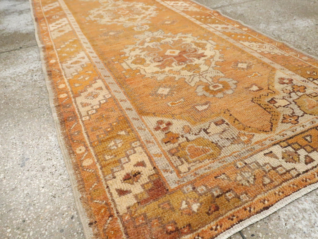 Antique Turkish Oushak Runner, No.18037 - Gsblank