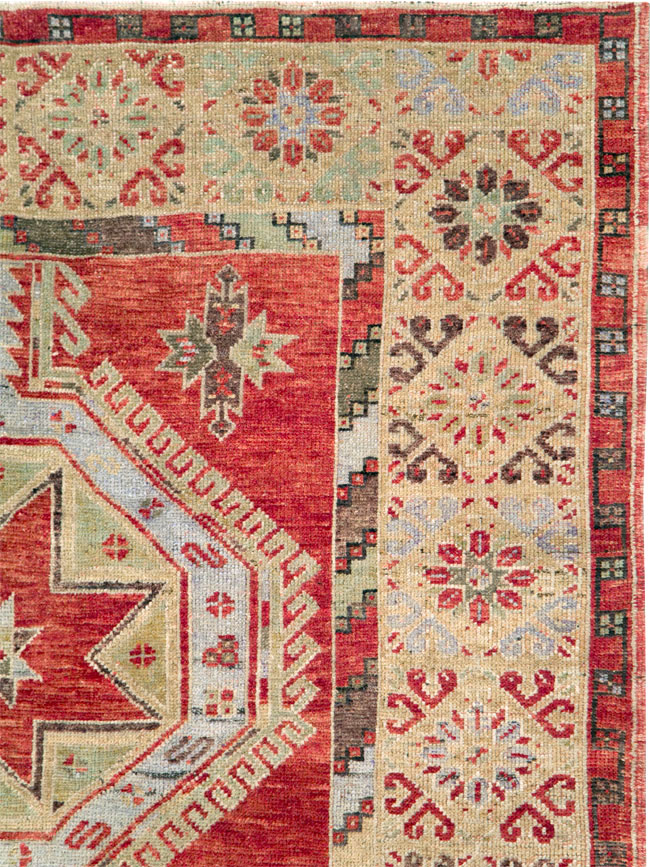 Vintage Turkish Oushak Rug, No.18121 - Gsblank