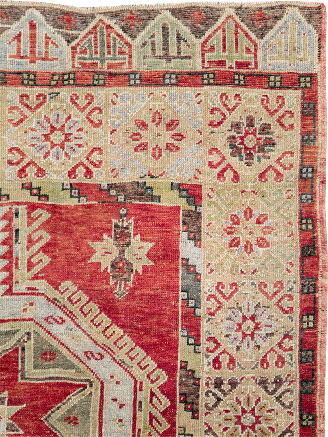 Vintage Turkish Oushak Rug, No.18121 - Gsblank