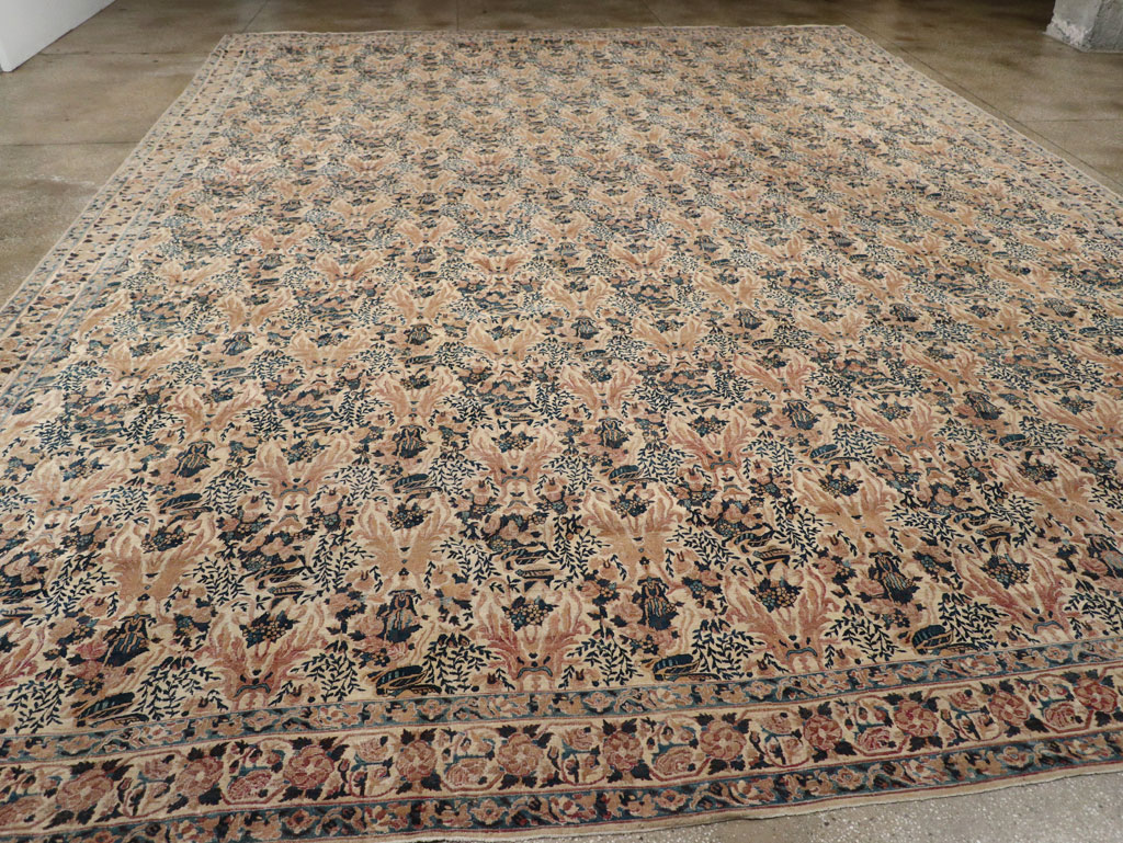 Antique Persian Lavar Kerman Carpet, No.18137 - Gsblank