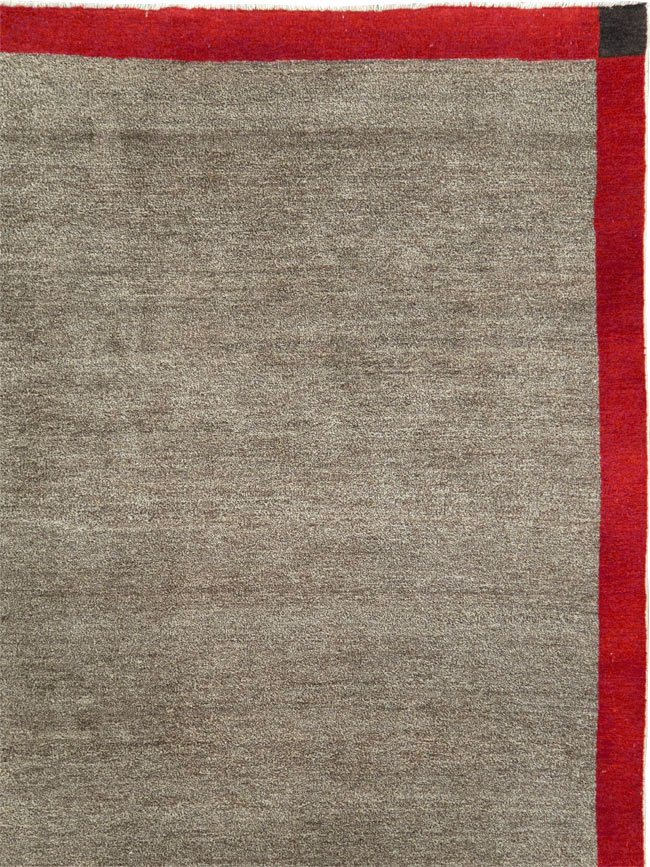 Art Deco Inspired Vintage Persian Mashad Room Size Carpet, No.18142 - Gsblank