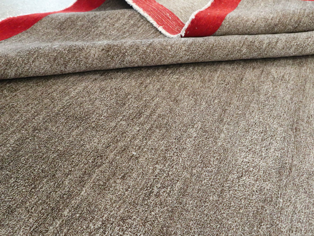 Art Deco Inspired Vintage Persian Mashad Room Size Carpet, No.18142 - Gsblank