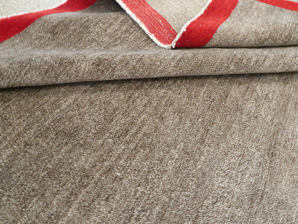 Art Deco Inspired Vintage Persian Mashad Room Size Carpet, No.18142 - Gsblank