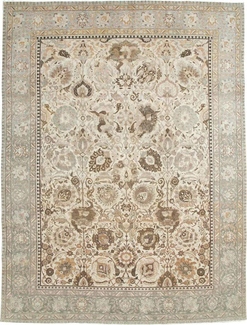 Vintage Persian Tabriz Carpet, No.18159 - Gsblank