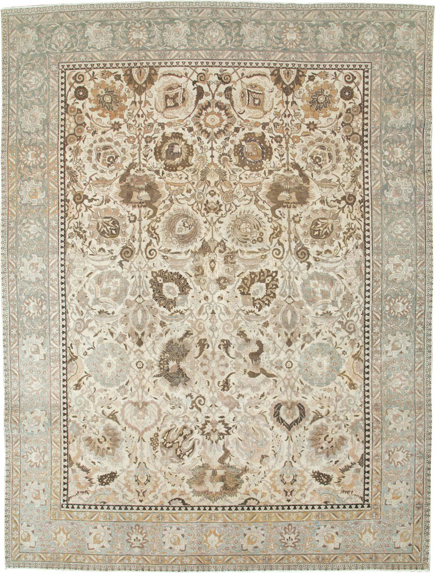 Vintage Persian Tabriz Carpet, No.18159 - Gsblank