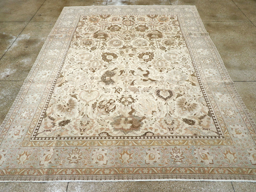 Vintage Persian Tabriz Carpet, No.18159 - Gsblank