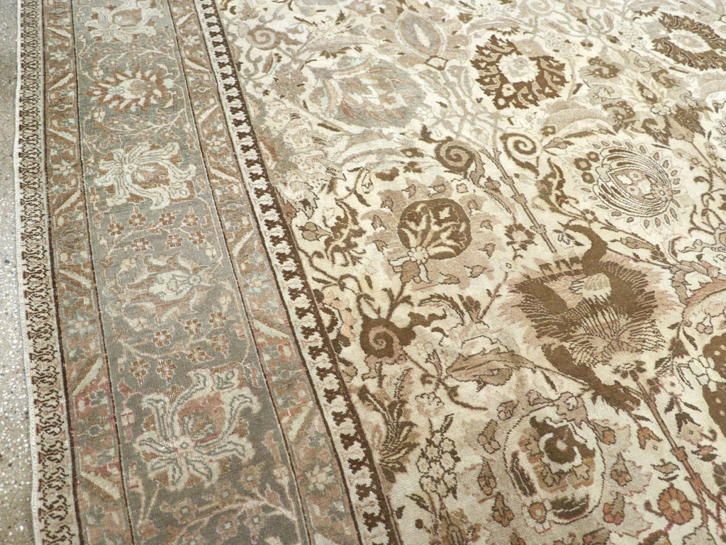 Vintage Persian Tabriz Carpet, No.18159 - Gsblank