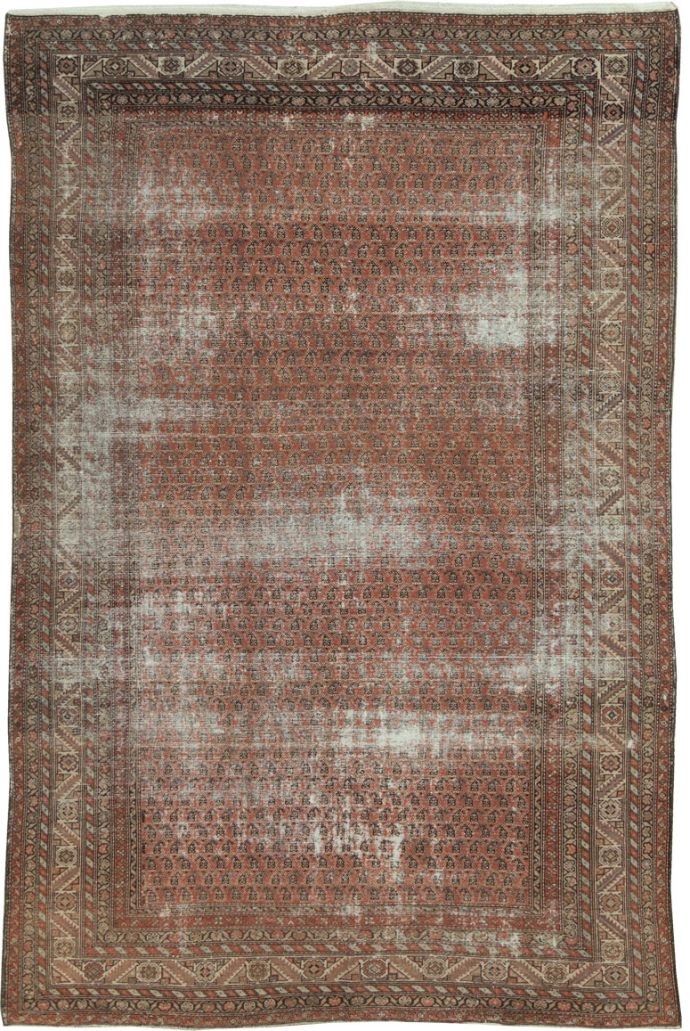 Antique Persian Malayer Distressed Carpet, No.18163 - Gsblank