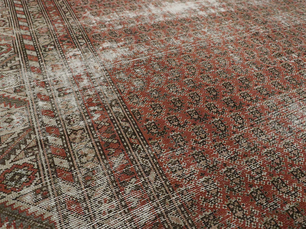 Antique Persian Malayer Distressed Carpet, No.18163 - Gsblank
