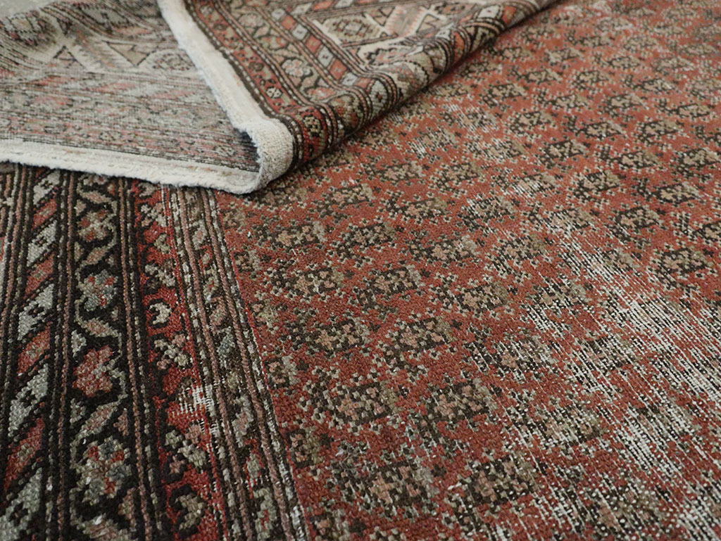 Antique Persian Malayer Distressed Carpet, No.18163 - Gsblank
