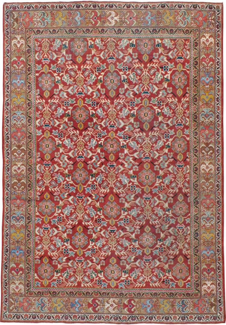 Vintage Persian Mahal Accent Carpet, No.18178 - Gsblank