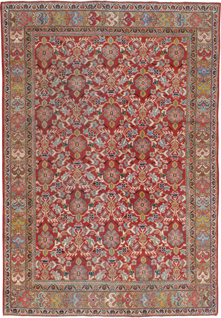 Vintage Persian Mahal Accent Carpet, No.18178 - Gsblank