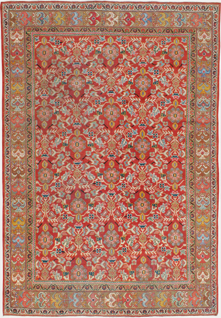 Vintage Persian Mahal Accent Carpet, No.18178 - Gsblank
