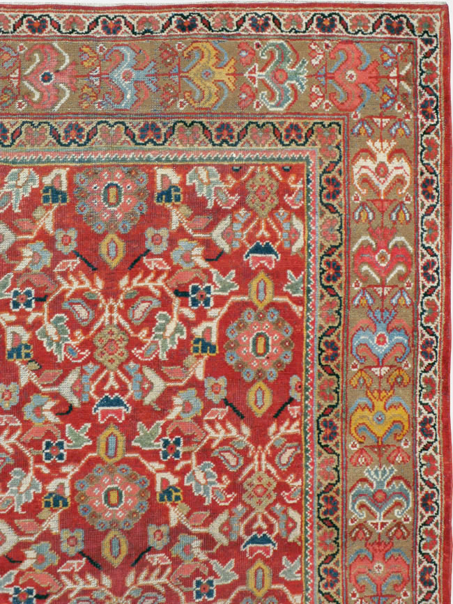 Vintage Persian Mahal Accent Carpet, No.18178 - Gsblank