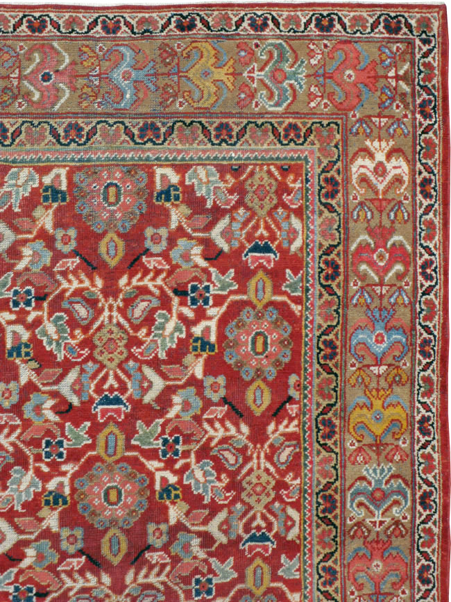 Vintage Persian Mahal Accent Carpet, No.18178 - Gsblank