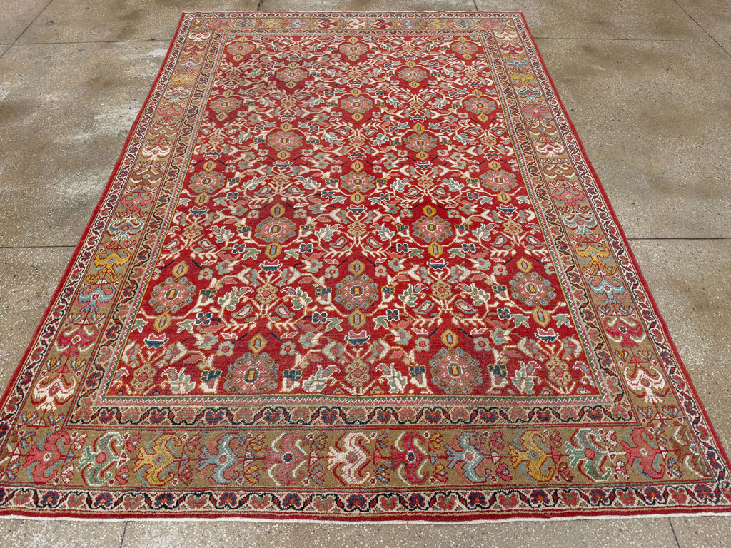 Vintage Persian Mahal Accent Carpet, No.18178 - Gsblank