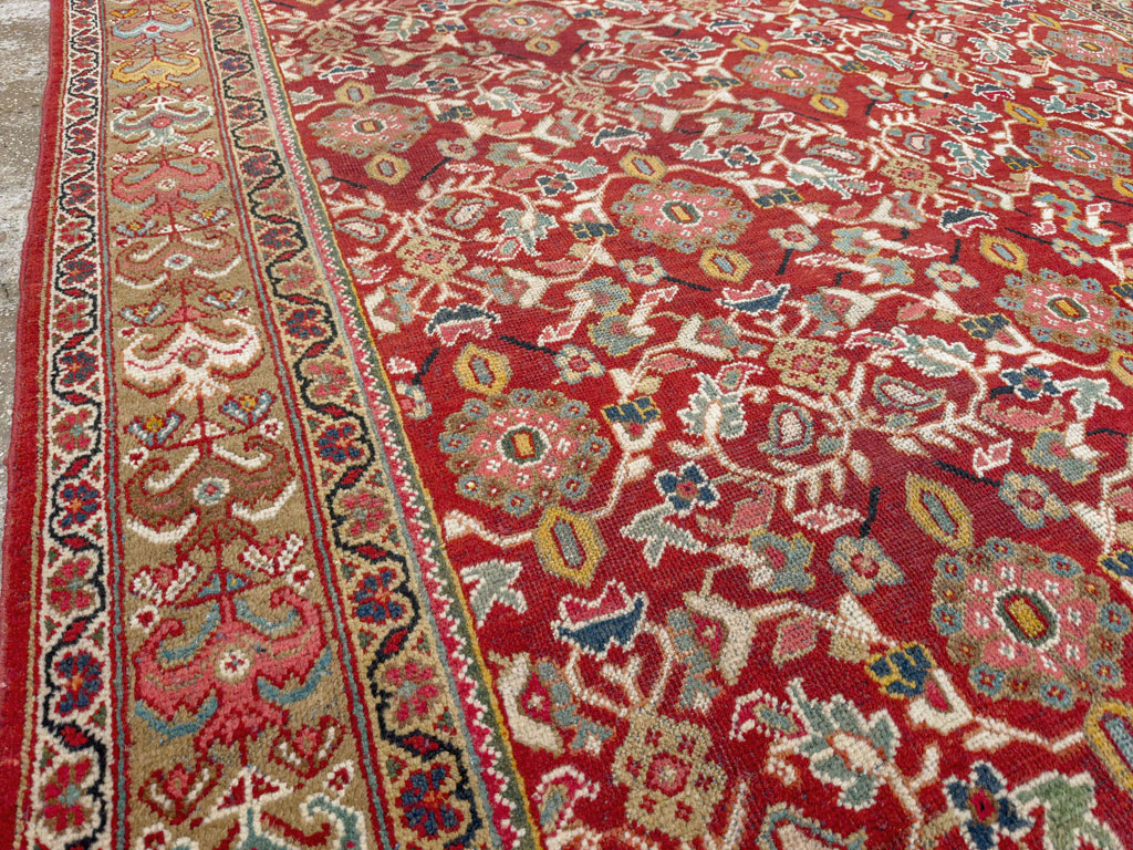 Vintage Persian Mahal Accent Carpet, No.18178 - Gsblank