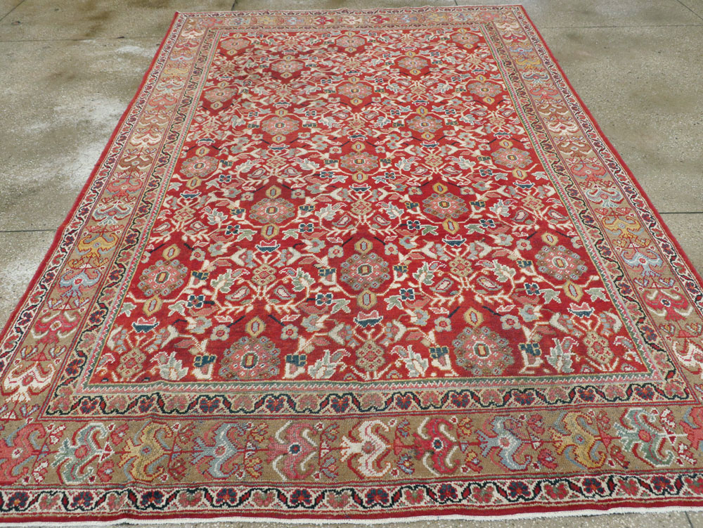 Vintage Persian Mahal Accent Carpet, No.18178 - Gsblank