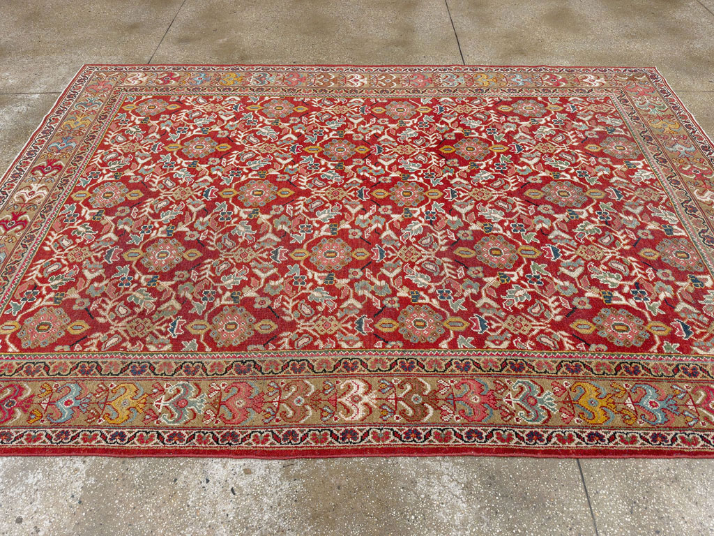 Vintage Persian Mahal Accent Carpet, No.18178 - Gsblank