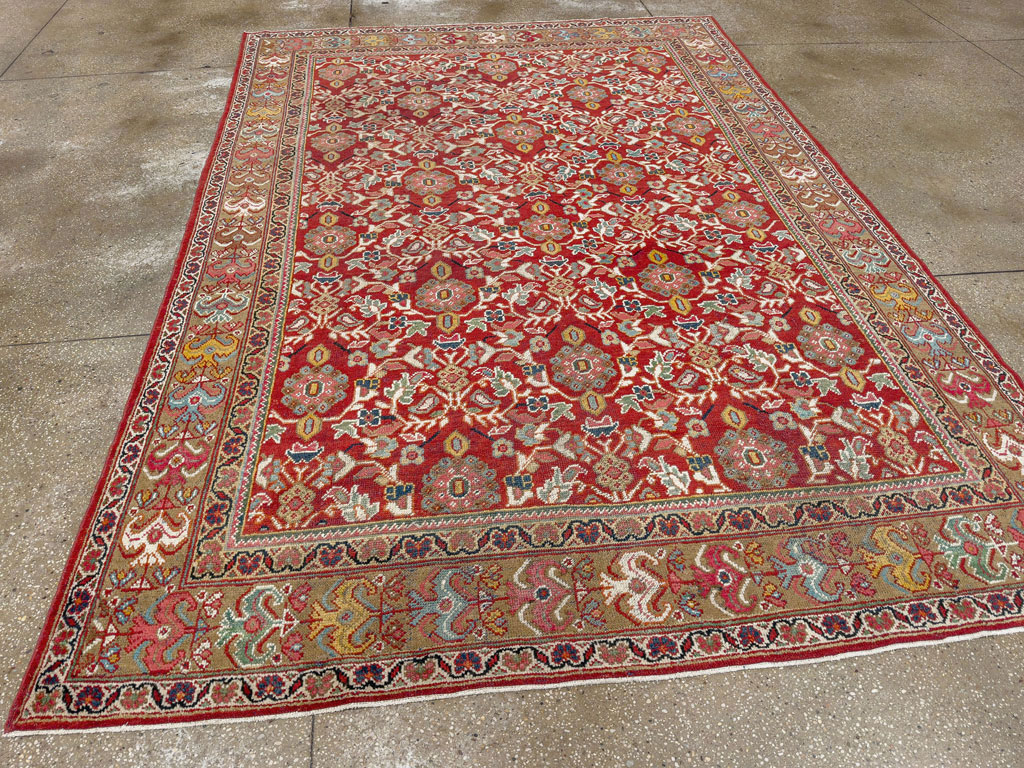 Vintage Persian Mahal Accent Carpet, No.18178 - Gsblank