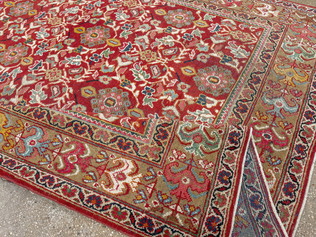 Vintage Persian Mahal Accent Carpet, No.18178 - Gsblank