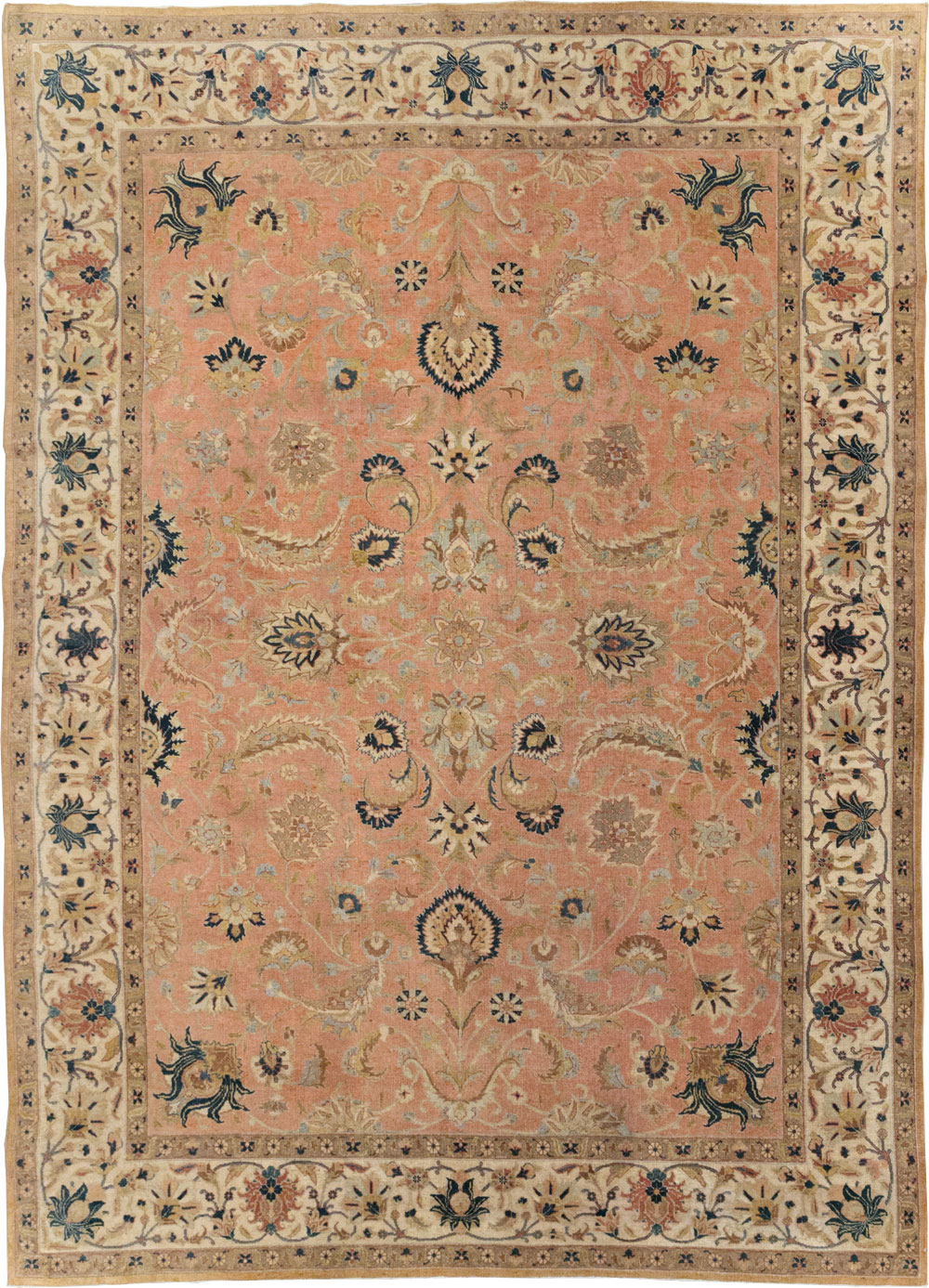 Vintage Persian Tabriz Small Room Size Carpet, No.18184 - Gsblank