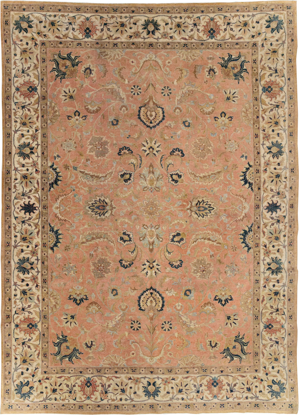 Vintage Persian Tabriz Small Room Size Carpet, No.18184 - Gsblank